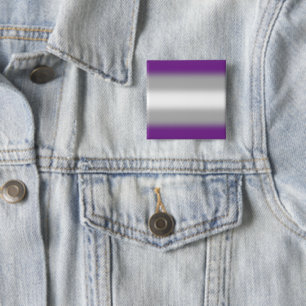 Macaron Carré 5 Cm Drapeau de la fierté grise sexuelle à dégradé – Dr