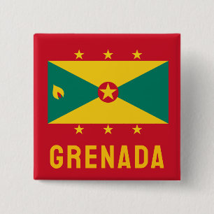 Macaron Carré 5 Cm Drapeau de la Grenade