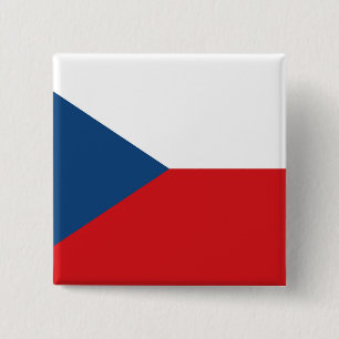 Macaron Carré 5 Cm Drapeau de la République tchèque