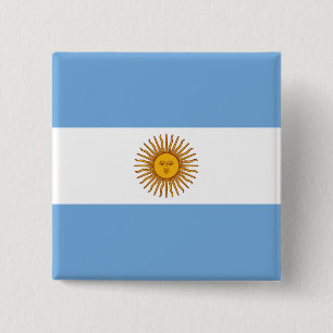 Macaron Carré 5 Cm Drapeau de l'Argentine