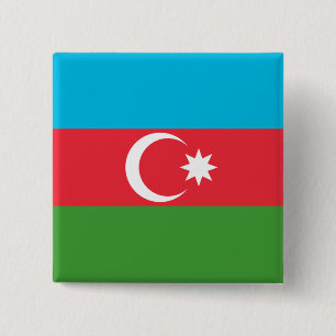 Macaron Carré 5 Cm Drapeau de l'Azerbaïdjan