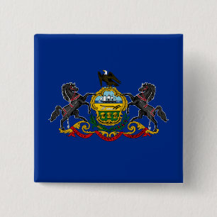 Macaron Carré 5 Cm Drapeau de Pennsylvanie