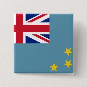 Macaron Carré 5 Cm Drapeau de Tuvalu (Tuvaluan)