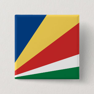 Macaron Carré 5 Cm Drapeau des Seychelles
