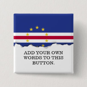 Macaron Carré 5 Cm Drapeau du Cap-Vert