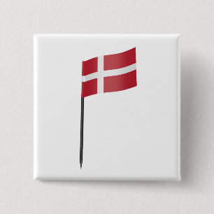 Macaron Carré 5 Cm Drapeau du Danemark
