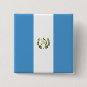 Macaron Carré 5 Cm Drapeau du Guatemala