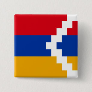 Macaron Carré 5 Cm Drapeau du Haut-Karabagh
