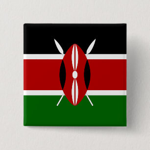 Macaron Carré 5 Cm Drapeau du Kenya