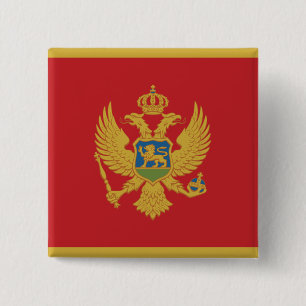 Macaron Carré 5 Cm Drapeau du Monténégro