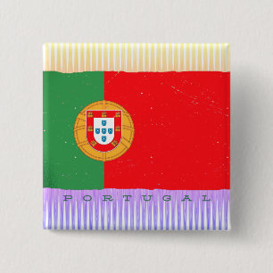 Macaron Carré 5 Cm Drapeau du Portugal