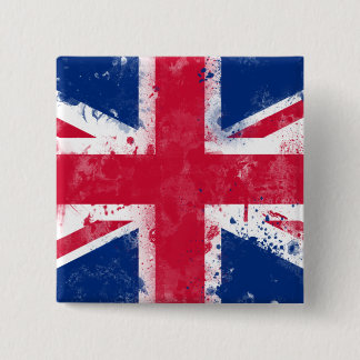 Macaron Carré 5 Cm Drapeau du Royaume-Uni ou de l'Union Jack