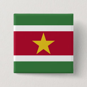 Macaron Carré 5 Cm Drapeau du Suriname
