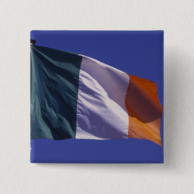 Macaron Carré 5 Cm Drapeau irlandais (Devant)