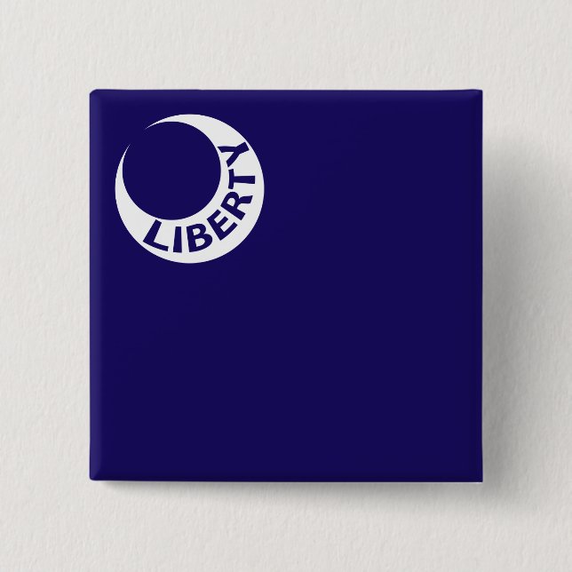 Macaron Carré 5 Cm Drapeau Moultrie (Liberté) (Histoire américaine) (Devant)