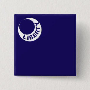 Macaron Carré 5 Cm Drapeau Moultrie (Liberté) (Histoire américaine)