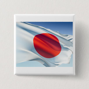 Macaron Carré 5 Cm Drapeau national japonais