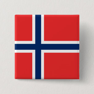 Macaron Carré 5 Cm Drapeau norvégien (Norvège)