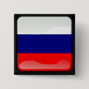 Macaron Carré 5 Cm Drapeau poli russe
