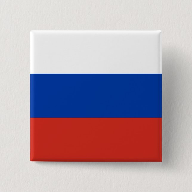 Macaron Carré 5 Cm Drapeau russe (Devant)