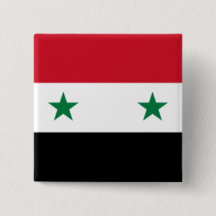 Macaron Carré 5 Cm Drapeau syrien (syrien)
