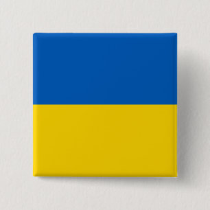 Macaron Carré 5 Cm Drapeau ukrainien (Ukraine)