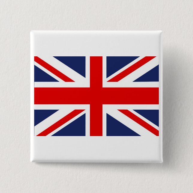 Macaron Carré 5 Cm Drapeau Union Jack - Royaume-Uni (Devant)