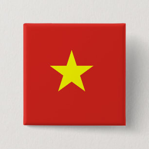 Macaron Carré 5 Cm Drapeau vietnamien