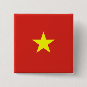 Macaron Carré 5 Cm Drapeau vietnamien (Vietnam)