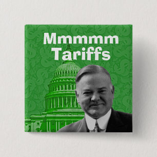 Macaron Carré 5 Cm Droits de douane du président Herbert Hoover