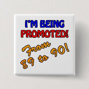 Macaron Carré 5 Cm Drôle 90e anniversaire Gag Dons