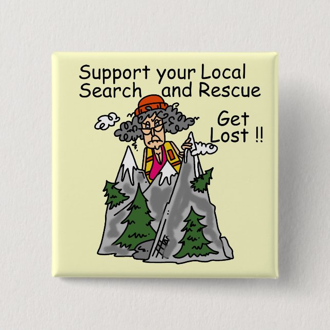 Macaron Carré 5 Cm Drôle obtenez perdu (Devant)