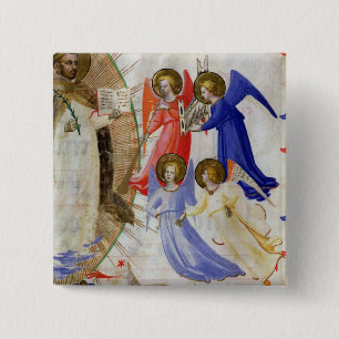 Macaron Carré 5 Cm ds 558 f.67v St Dominic avec quatre anges