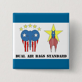 MACARON CARRÉ 5 CM DUAL AIR BAGES STANDARD BUTON POLITIQUE RÉPUBLICAI