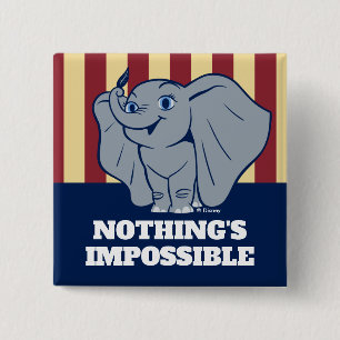 Macaron Carré 5 Cm Dumbo  Dédouanement du dessin humoristique