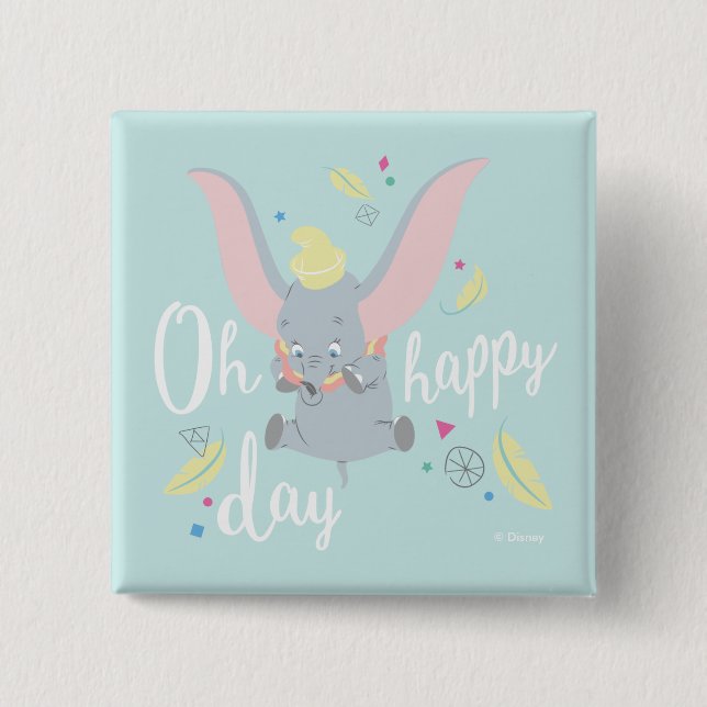 Macaron Carré 5 Cm Dumbo | Oh Joyeux Jour (Devant)