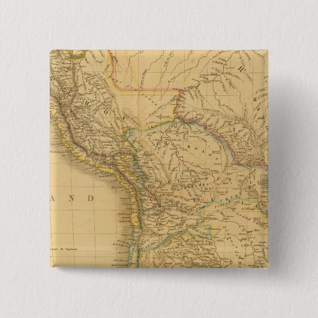 Macaron Carré 5 Cm EaSt.Amérique du Sud (Devant)