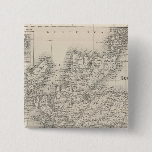 Macaron Carré 5 Cm Écosse 4 (Devant)