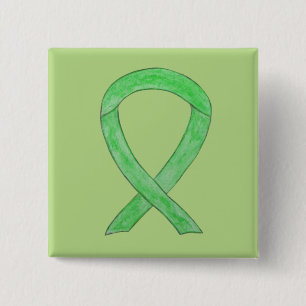 Macaron Carré 5 Cm Écran d'ordinateur portable Lime Green Awareness R