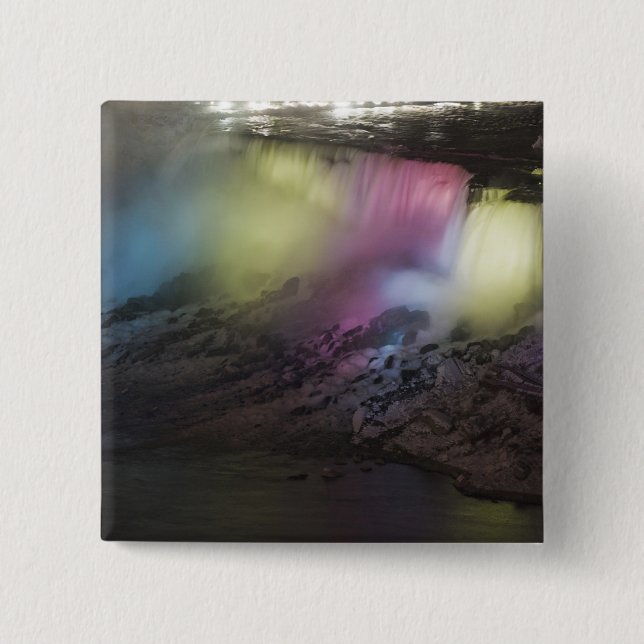 Macaron Carré 5 Cm Écran lumineux de couleur pivotant sur les chutes  (Devant)