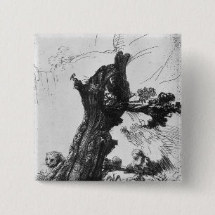 Macaron Carré 5 Cm Écriture de St Jerome, 1648