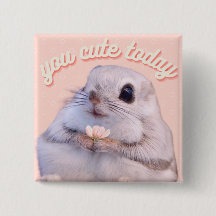 Écureuil Fluffeux Cute Avec Fleur Rose