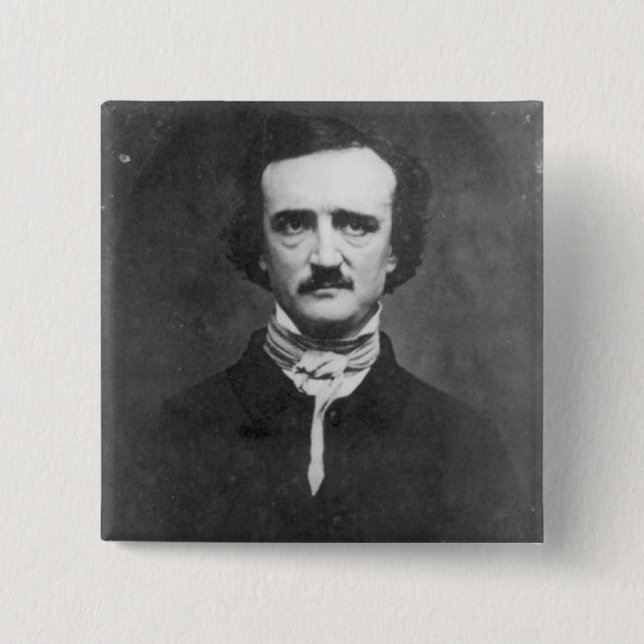 Macaron Carré 5 Cm Edgar Allan Poe-1848 (Devant)