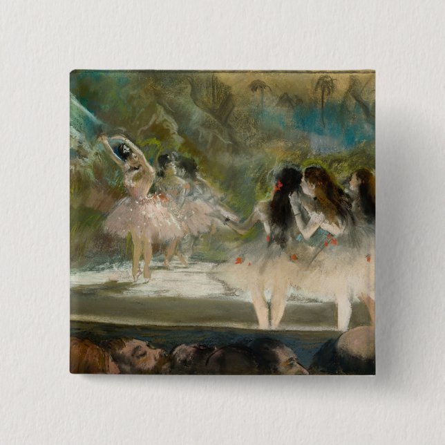Macaron Carré 5 Cm Edgar Degas - Ballet à l'Opéra de Paris (Devant)