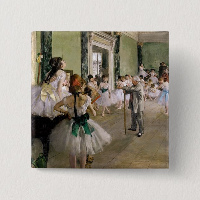 Macaron Carré 5 Cm Edgar Degas - Classe Danse (Devant)