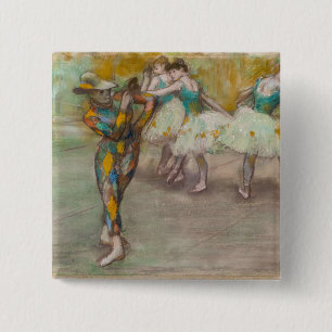 Macaron Carré 5 Cm Edgar Degas - Danse de l'Arlequin
