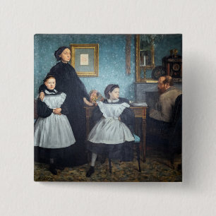 Macaron Carré 5 Cm Edgar Degas - La famille Bellelli