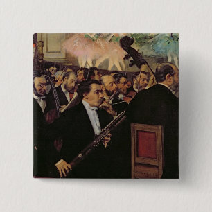 Macaron Carré 5 Cm Edgar Degas   l'orchestre d'opéra, c.1870