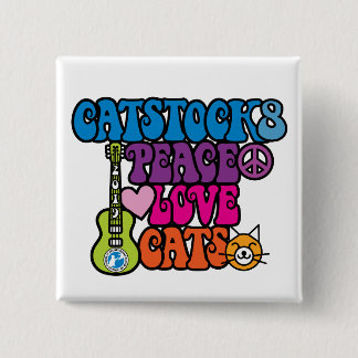 Macaron Carré 5 Cm Édition limitée de Catstock 8 - bouton