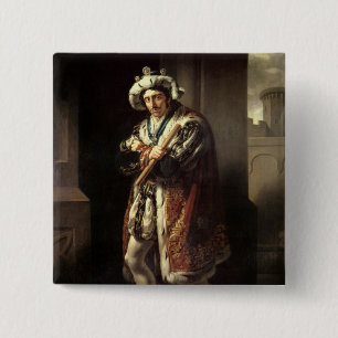 Macaron Carré 5 Cm Edmund Kean comme Richard III, 1814